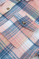 Plaid Dropped Shoulder Shacket - Trendsi