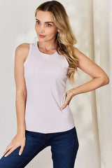 Basic Bae Full Size Round Neck Slim Tank - Trendsi - Flyclothing LLC