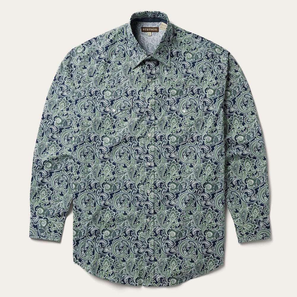 Stetson Greenspring Paisley Print Western Shirt - Stetson