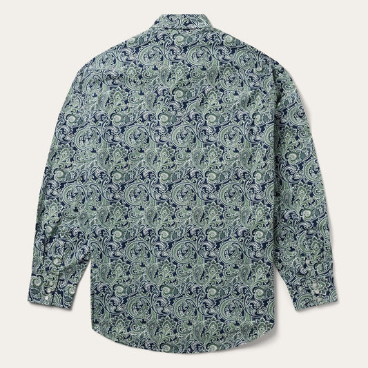 Stetson Greenspring Paisley Print Western Shirt