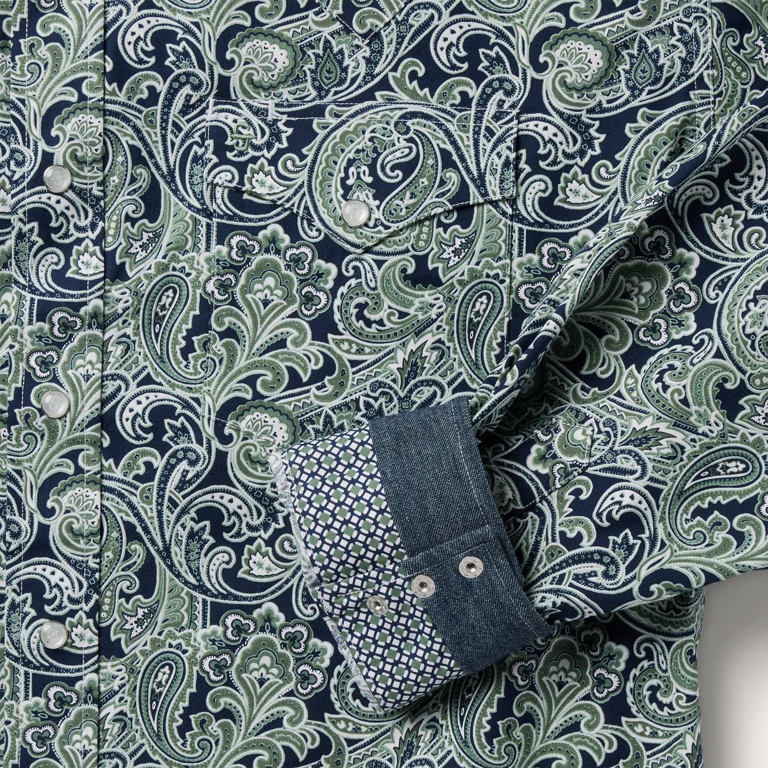 Stetson Greenspring Paisley Print Western Shirt