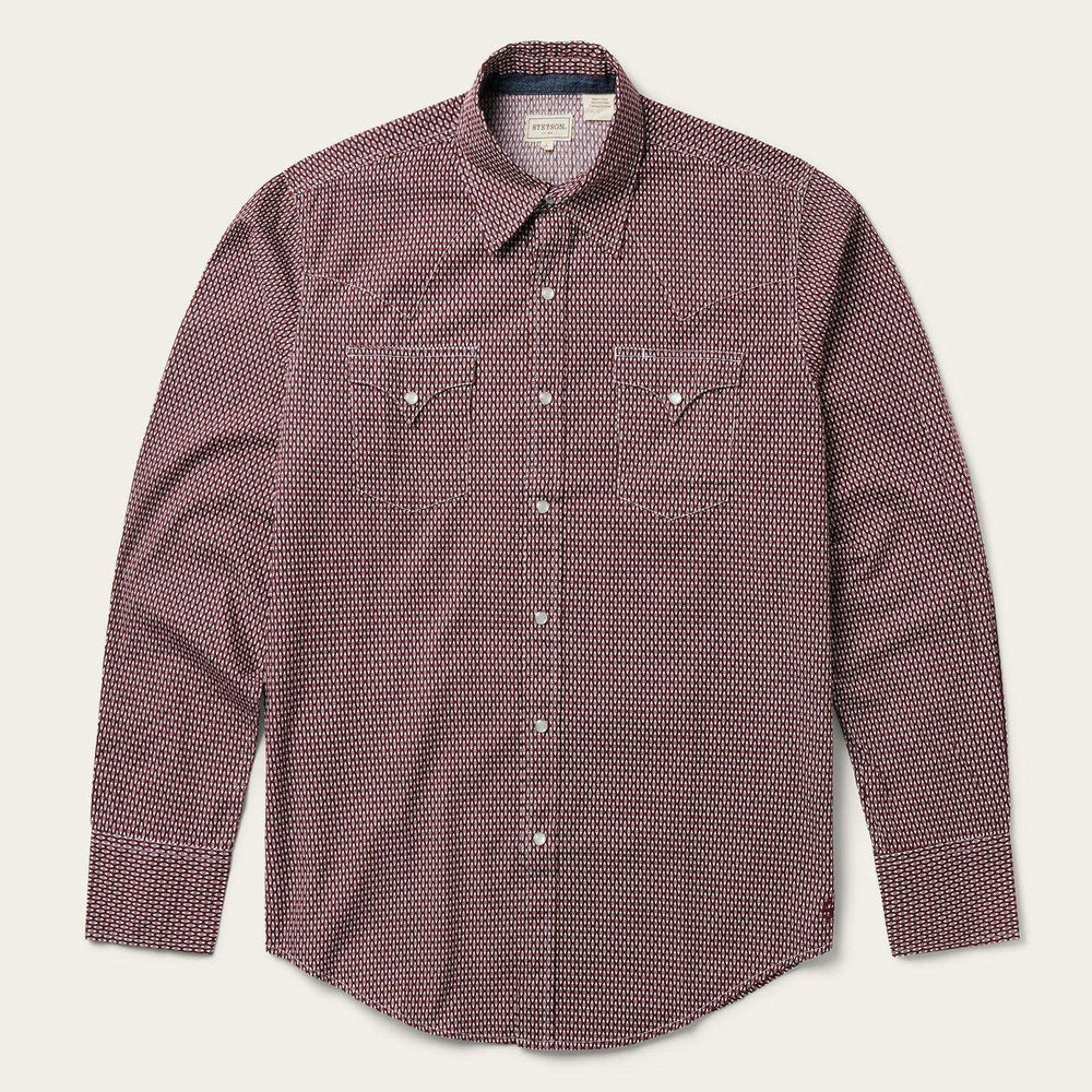 Stetson Broken Diamond Print Western Shirt - Stetson - Flyclothing LLC
