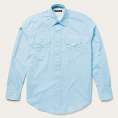 Stetson Blue Lattice Print Western Shirt - Flyclothing LLC