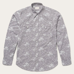 Stetson Grey Vine Print Western Shirt - Flyclothing LLC