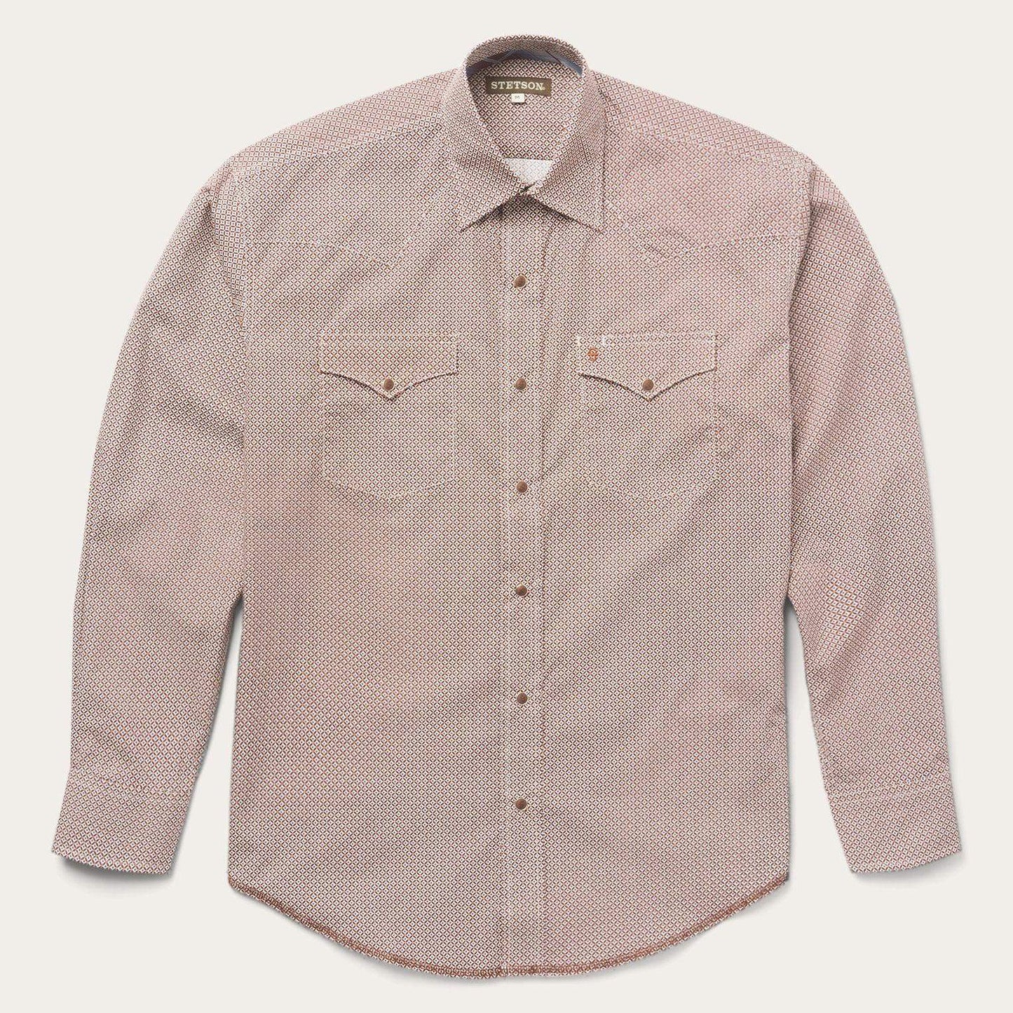 Stetson Classic Snap Front Shirt in Rust - Stetson - Flyclothing LLC