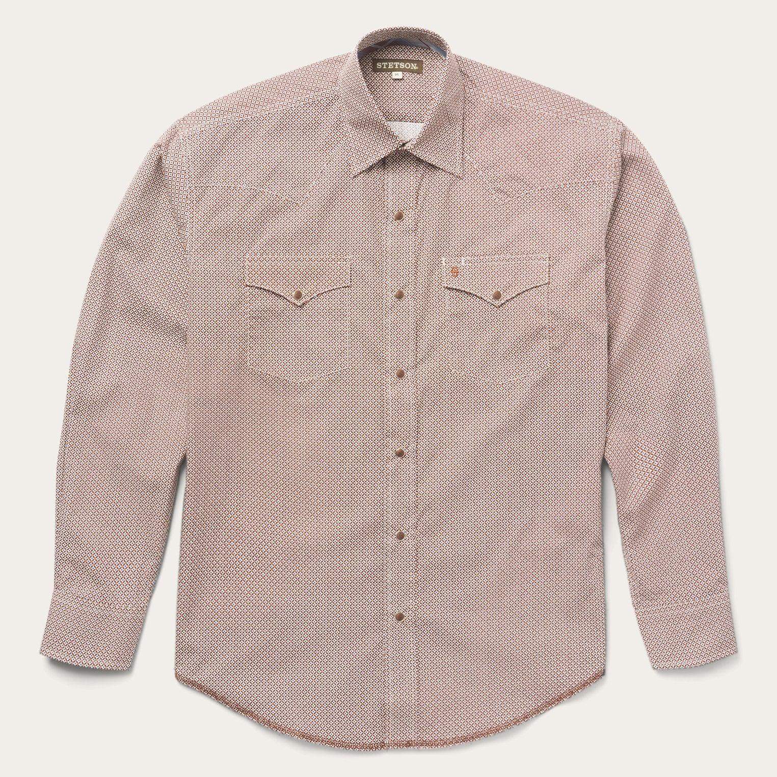 Stetson Classic Snap Front Shirt in Rust - Stetson - Flyclothing LLC