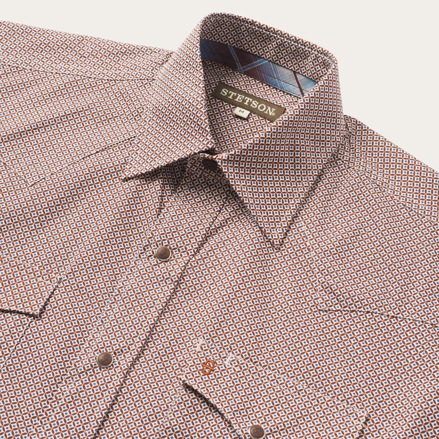 Stetson Classic Snap Front Shirt in Rust - Stetson - Flyclothing LLC