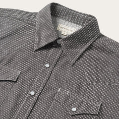 Stetson Classic Snap Front Shirt in Grey Print - Flyclothing LLC
