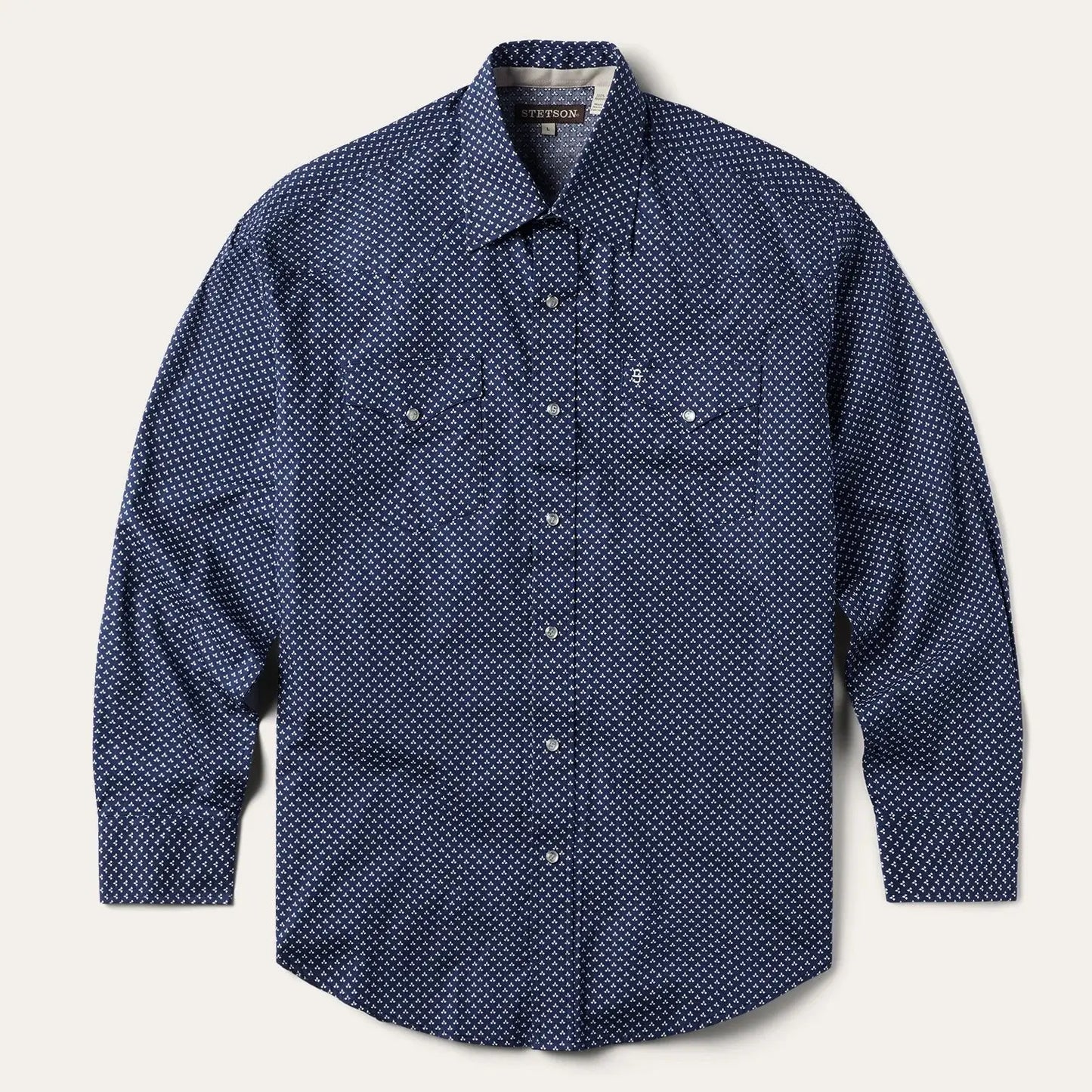 Stetson Blue Polaris Geo Print Western Shirt - Stetson - Flyclothing LLC