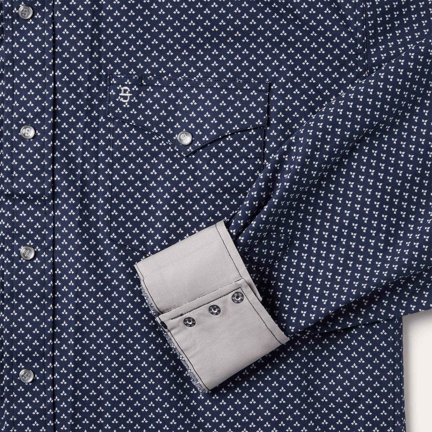 Stetson Blue Polaris Geo Print Western Shirt - Stetson - Flyclothing LLC