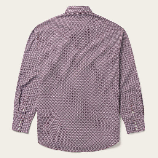 Stetson Blue Four Point Geo Print Western Shirt - Stetson - Flyclothing LLC