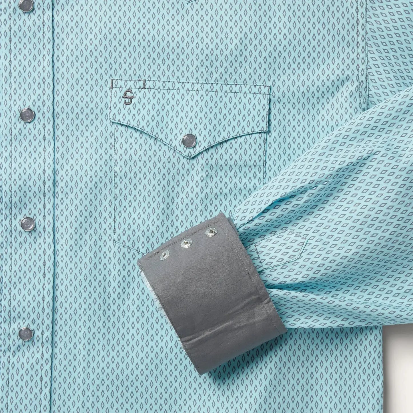 Stetson Silver Diamond Neat Print Western Shirt - Stetson - Flyclothing LLC