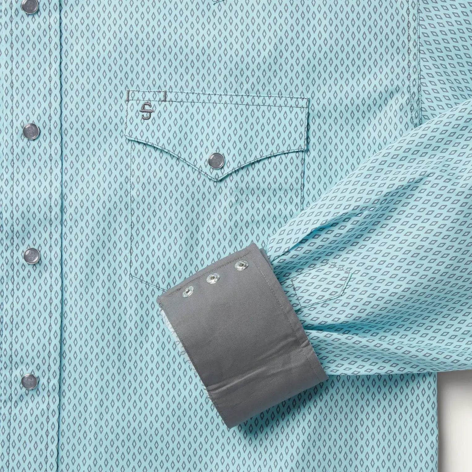 Stetson Silver Diamond Neat Print Western Shirt - Stetson - Flyclothing LLC