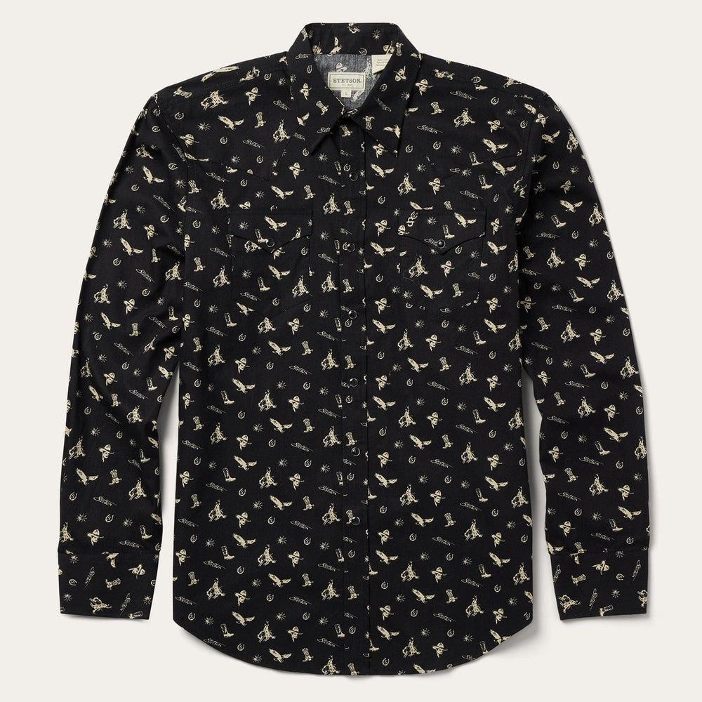 Stetson Conversation Print Western Shirt - Stetson
