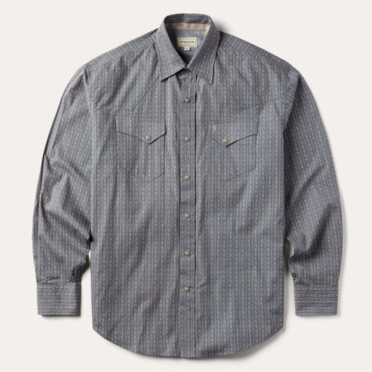 Stetson Horseshoe Stripe Print Shirt - Stetson - Flyclothing LLC