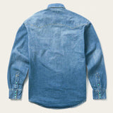 Stetson Turquoise Snap Western Denim Shirt - Stetson - Flyclothing LLC