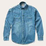 Stetson Turquoise Snap Western Denim Shirt - Stetson