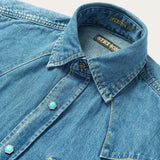 Stetson Turquoise Snap Western Denim Shirt - Stetson