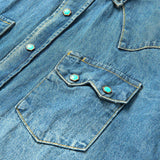 Stetson Turquoise Snap Western Denim Shirt - Stetson - Flyclothing LLC