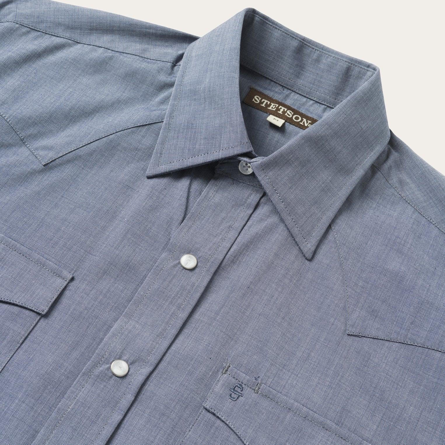 Stetson Gray End On End Solid Shirt - Flyclothing LLC