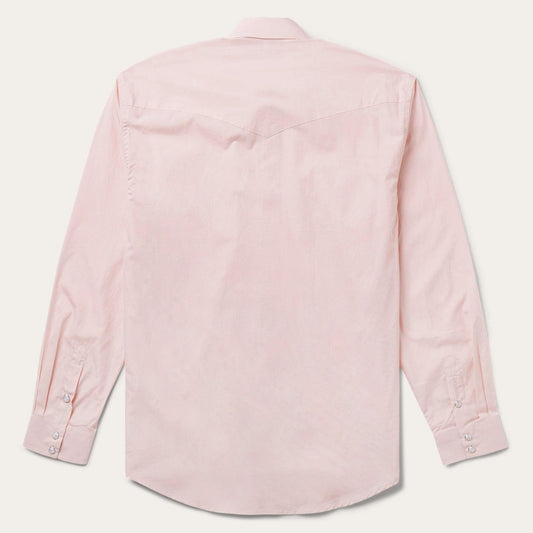 Stetson Pink End-On-End Western Shirt - Flyclothing LLC