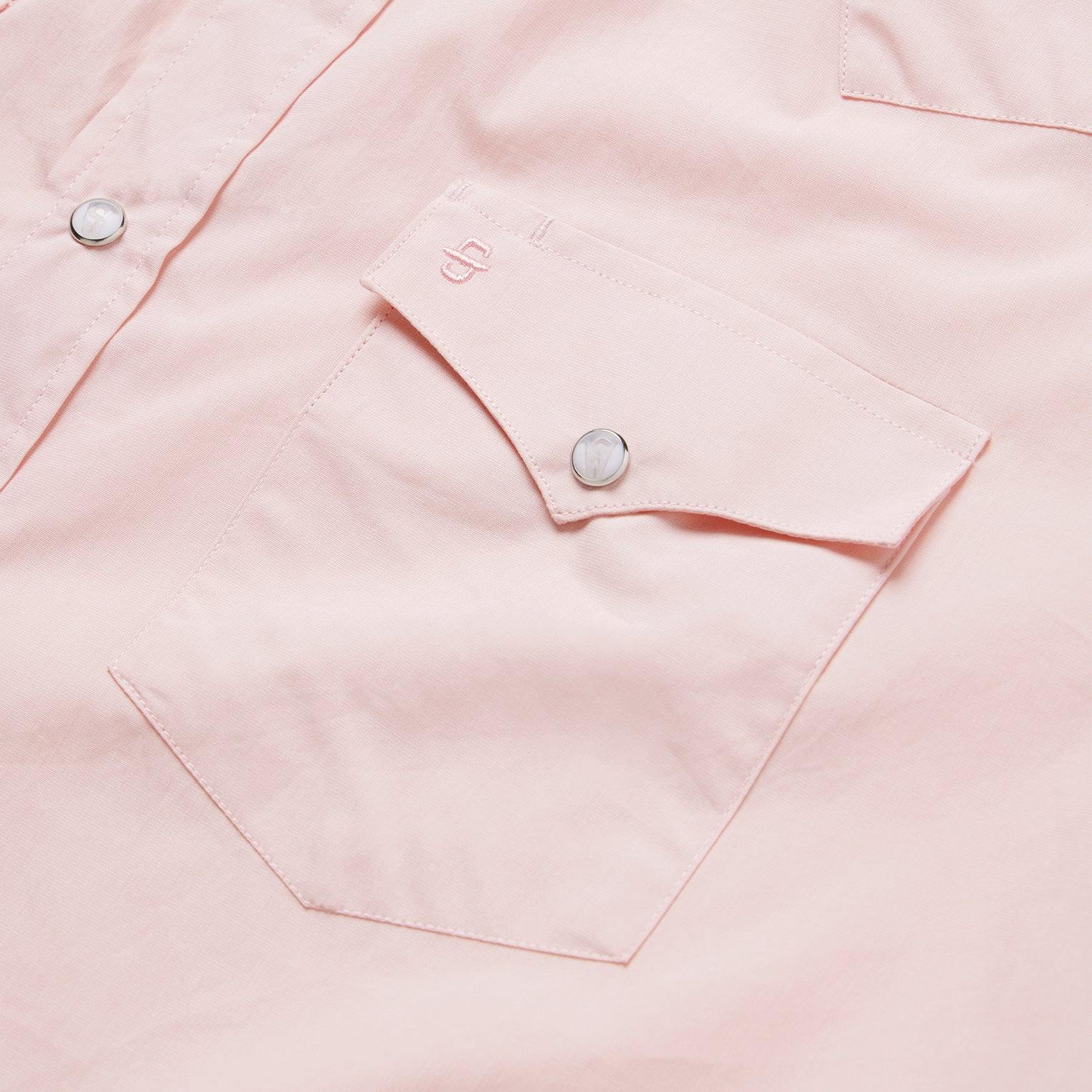 Stetson Pink End-On-End Western Shirt - Flyclothing LLC