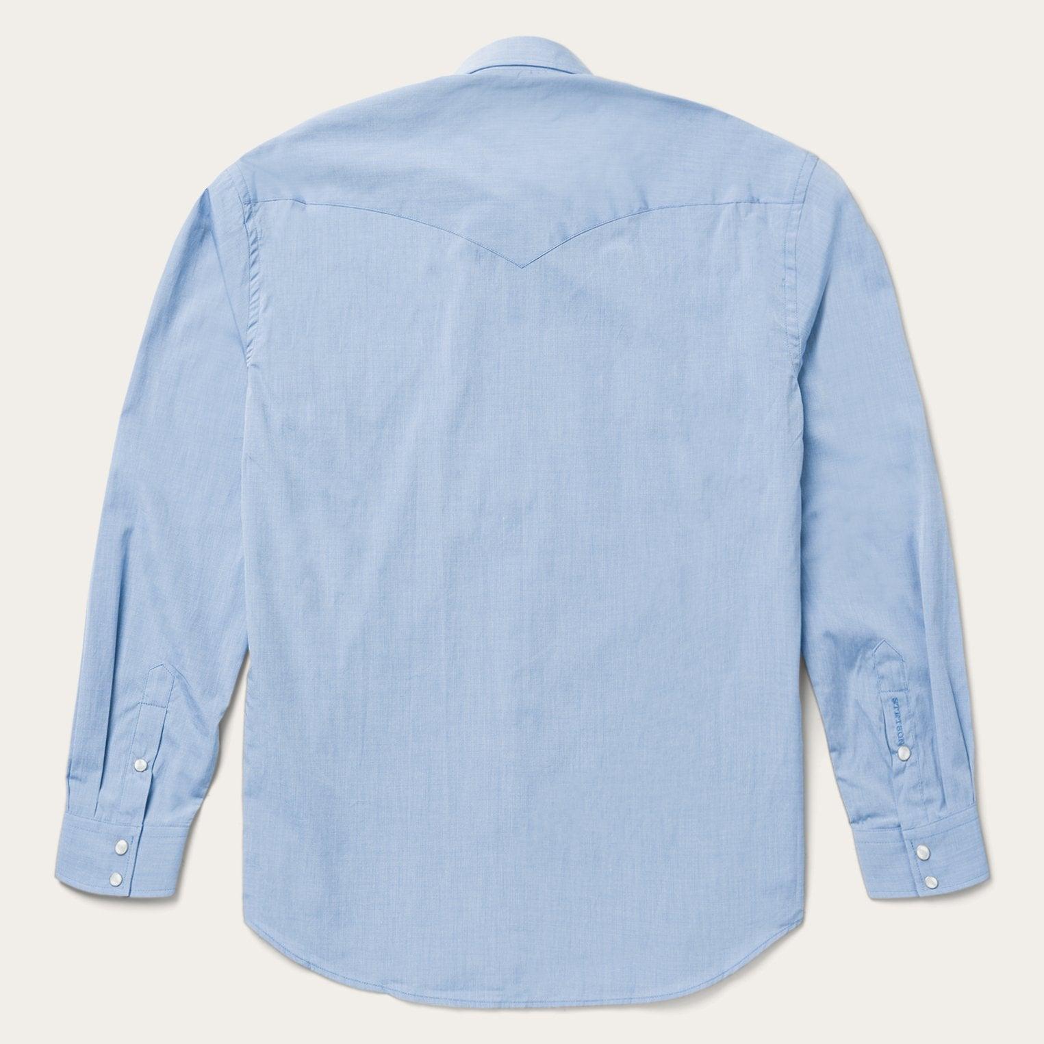 Stetson Blue End On End Solid Shirt - Flyclothing LLC
