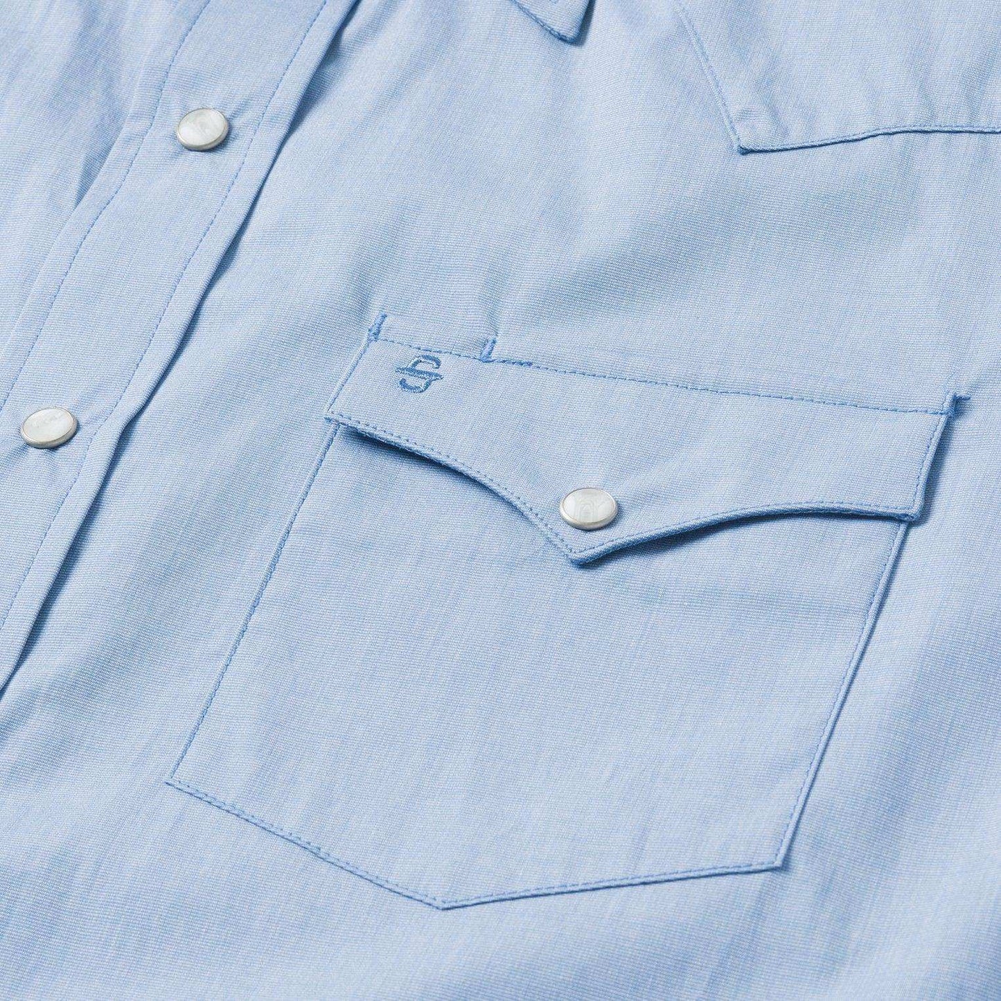 Stetson Blue End On End Solid Shirt - Stetson - Flyclothing LLC