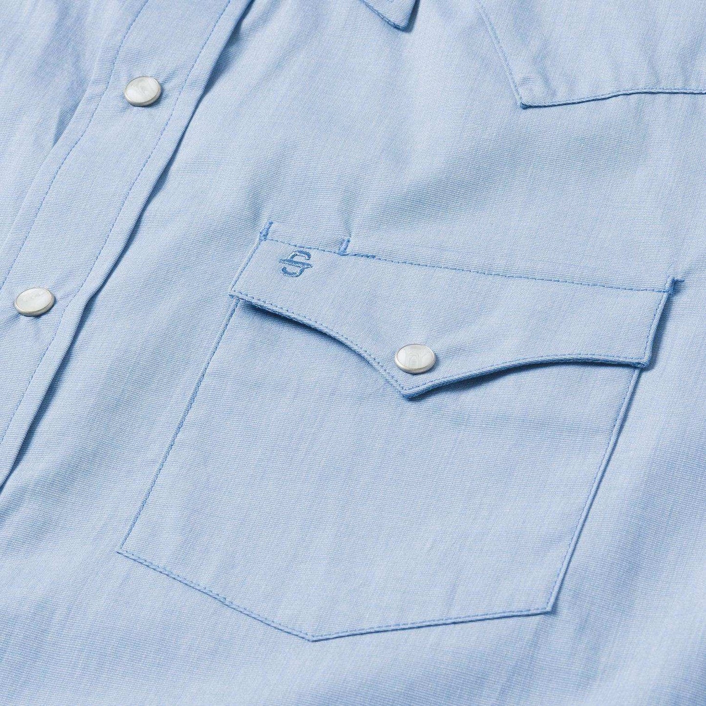 Stetson Blue End On End Solid Shirt - Stetson - Flyclothing LLC