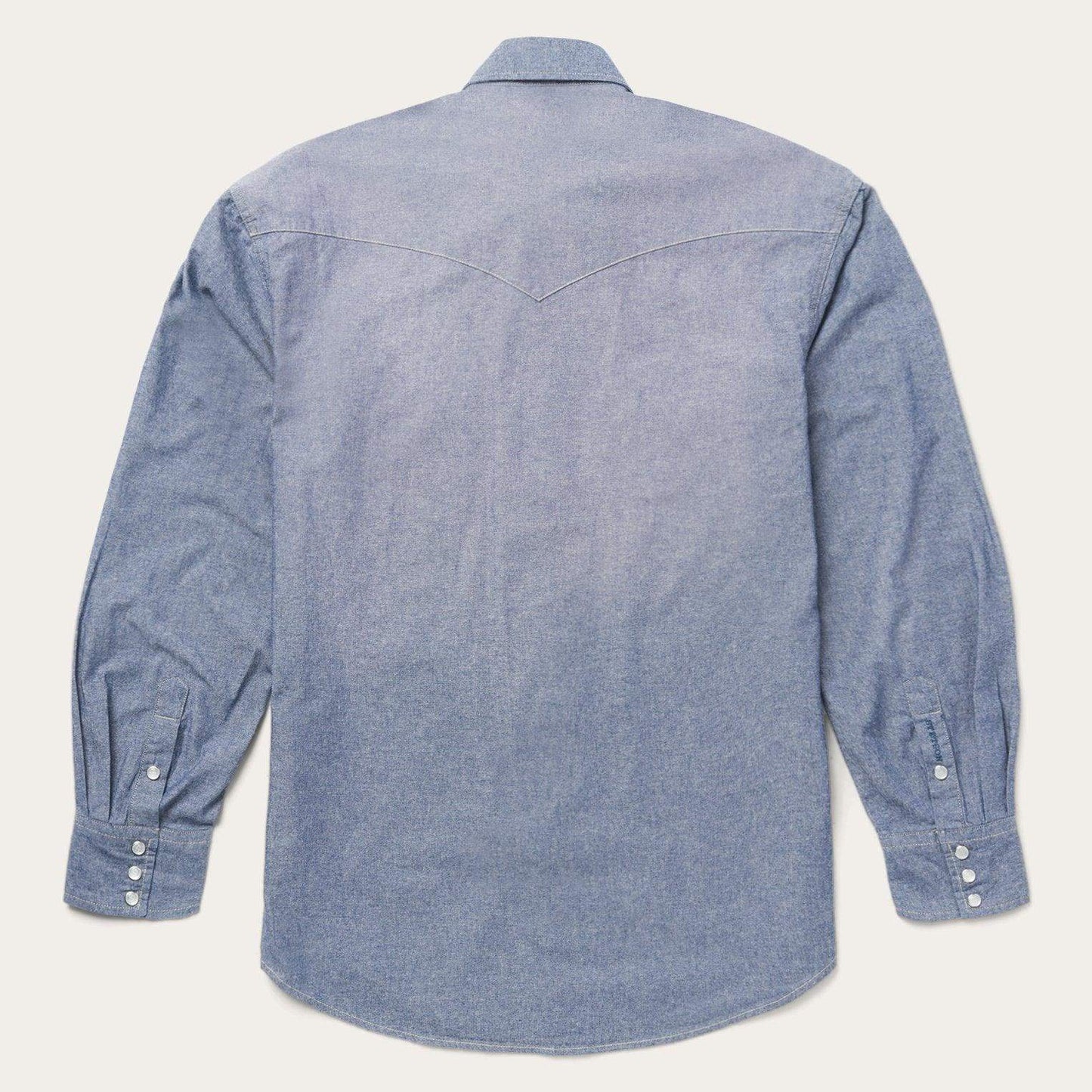 Stetson Modern Snap Front Western Shirt in Chambray - Stetson - Flyclothing LLC