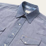 Stetson Modern Snap Front Western Shirt in Chambray - Stetson - Flyclothing LLC
