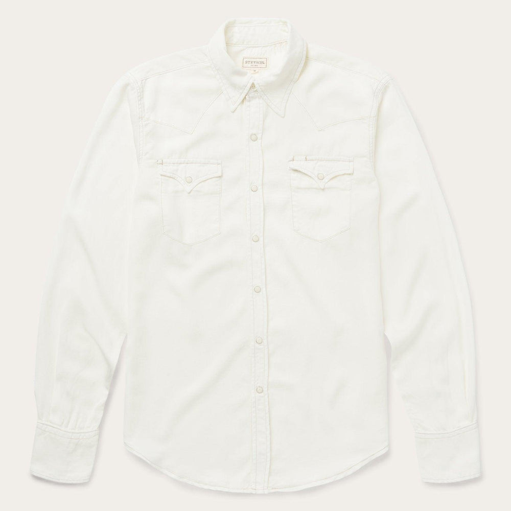 Stetson Cream Tencel Twill Shirt - Stetson