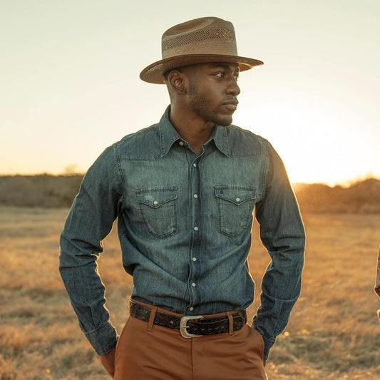 Stetson Medium Blue Denim Shirt