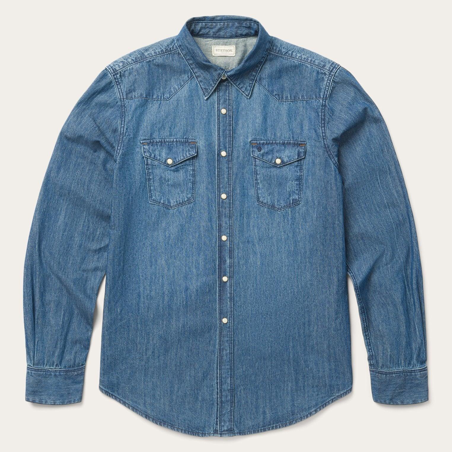 Stetson Medium Blue Denim Shirt