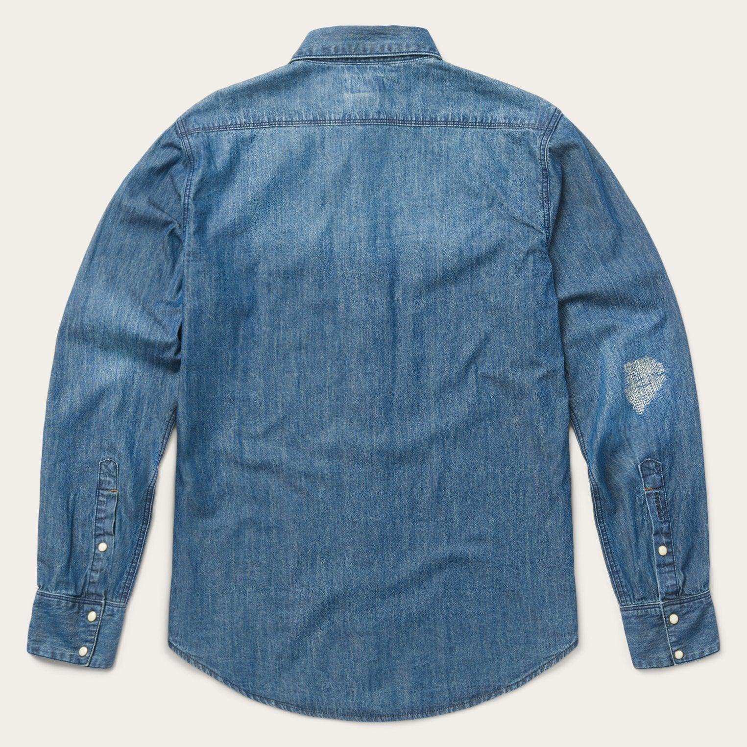 Stetson Medium Blue Denim Shirt - Stetson - Flyclothing LLC
