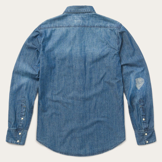 Stetson Medium Blue Denim Shirt - Flyclothing LLC