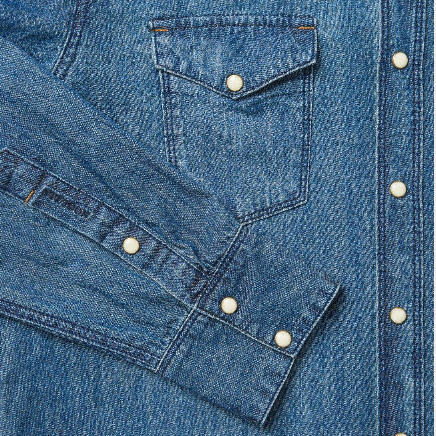 Stetson Medium Blue Denim Shirt - Stetson - Flyclothing LLC