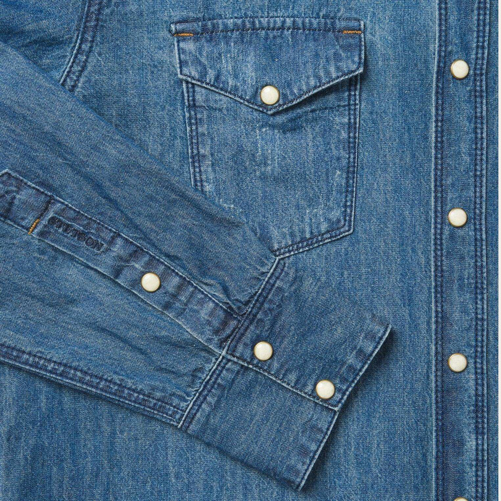 Stetson Medium Blue Denim Shirt - Stetson - Flyclothing LLC