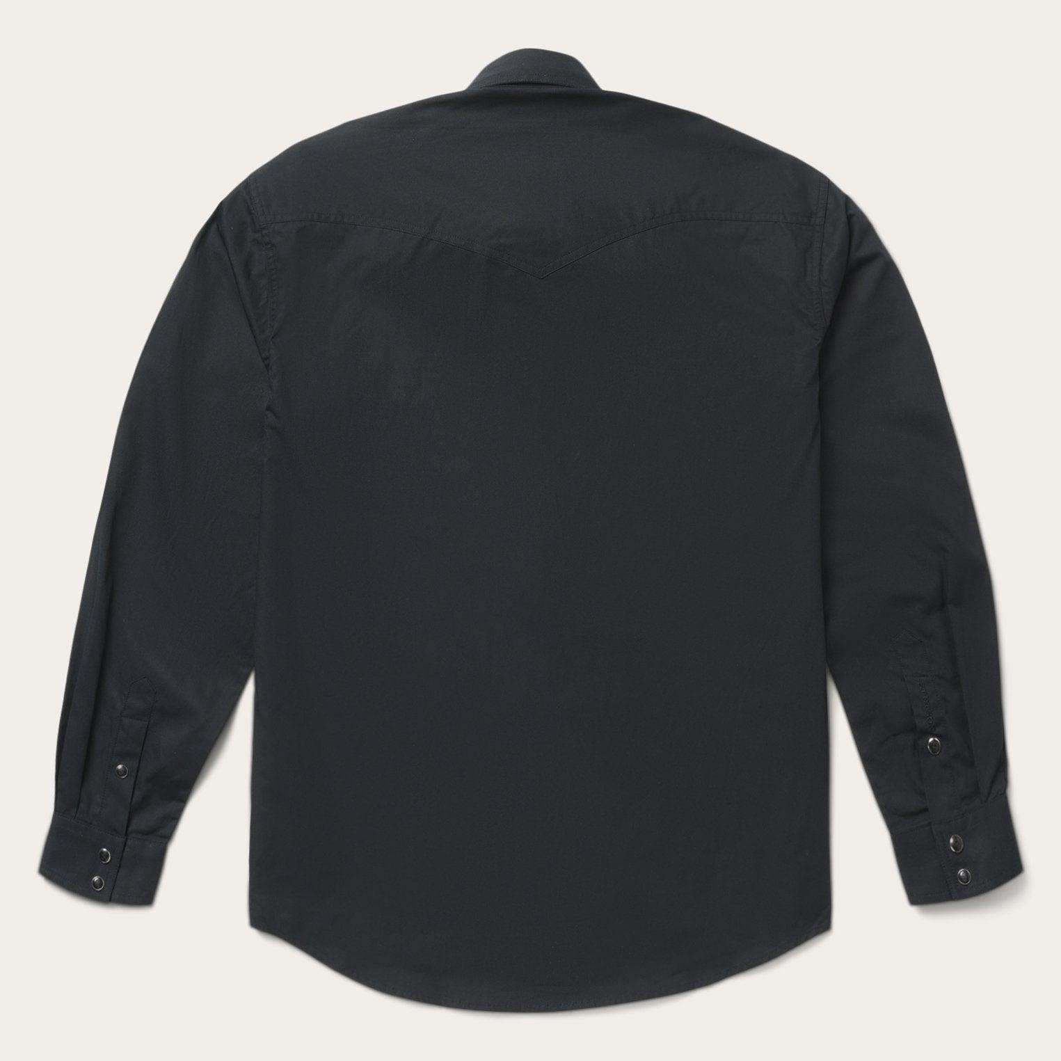 Stetson Classic Western Shirt in Black - Stetson - Flyclothing LLC