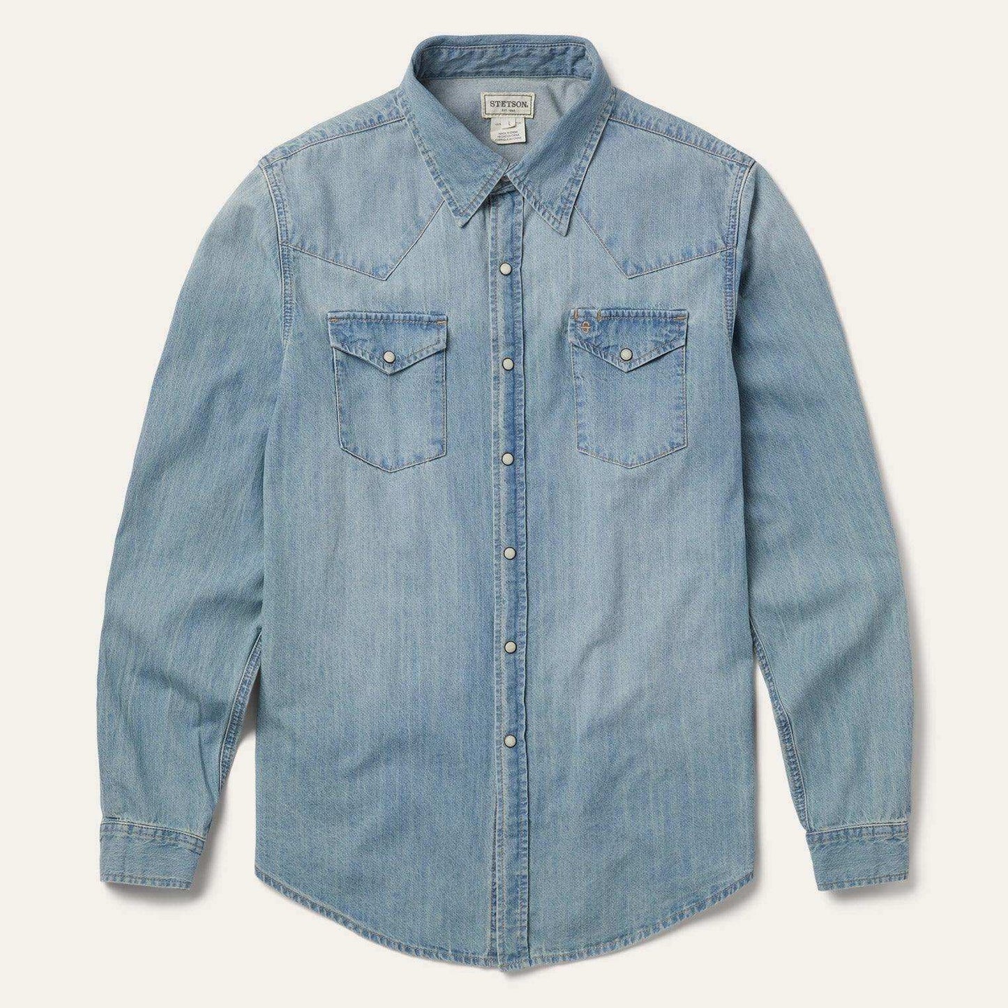 Stetson Long-Sleeved Denim Shirt - Stetson - Flyclothing LLC