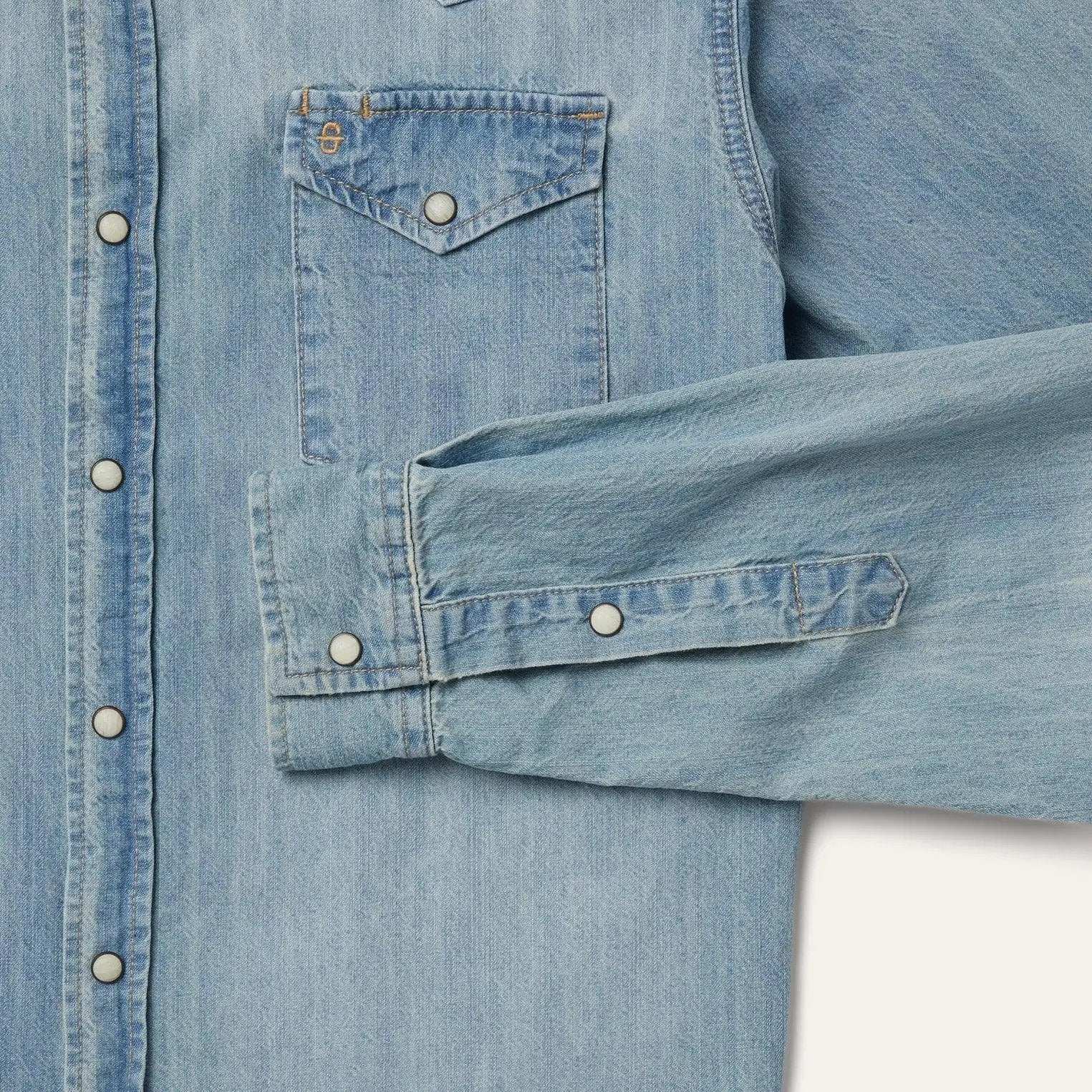 Stetson Long-Sleeved Denim Shirt - Stetson - Flyclothing LLC