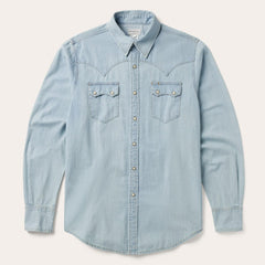 Stetson Light Blue Denim Western Shirt - Stetson