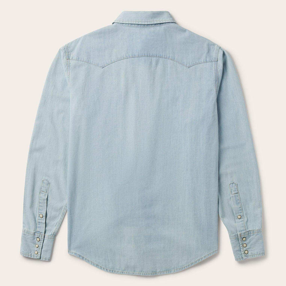 Stetson Light Blue Denim Western Shirt - Stetson - Flyclothing LLC