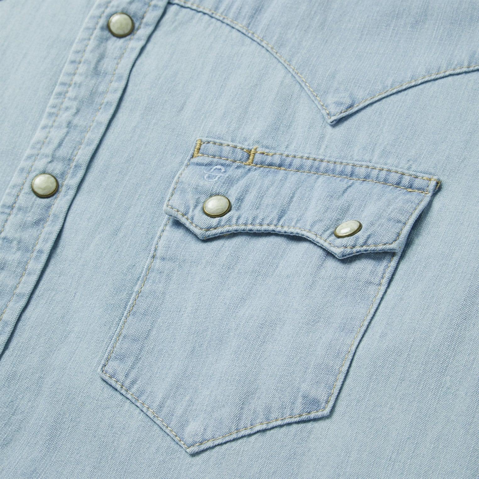 Stetson Light Blue Denim Western Shirt - Stetson