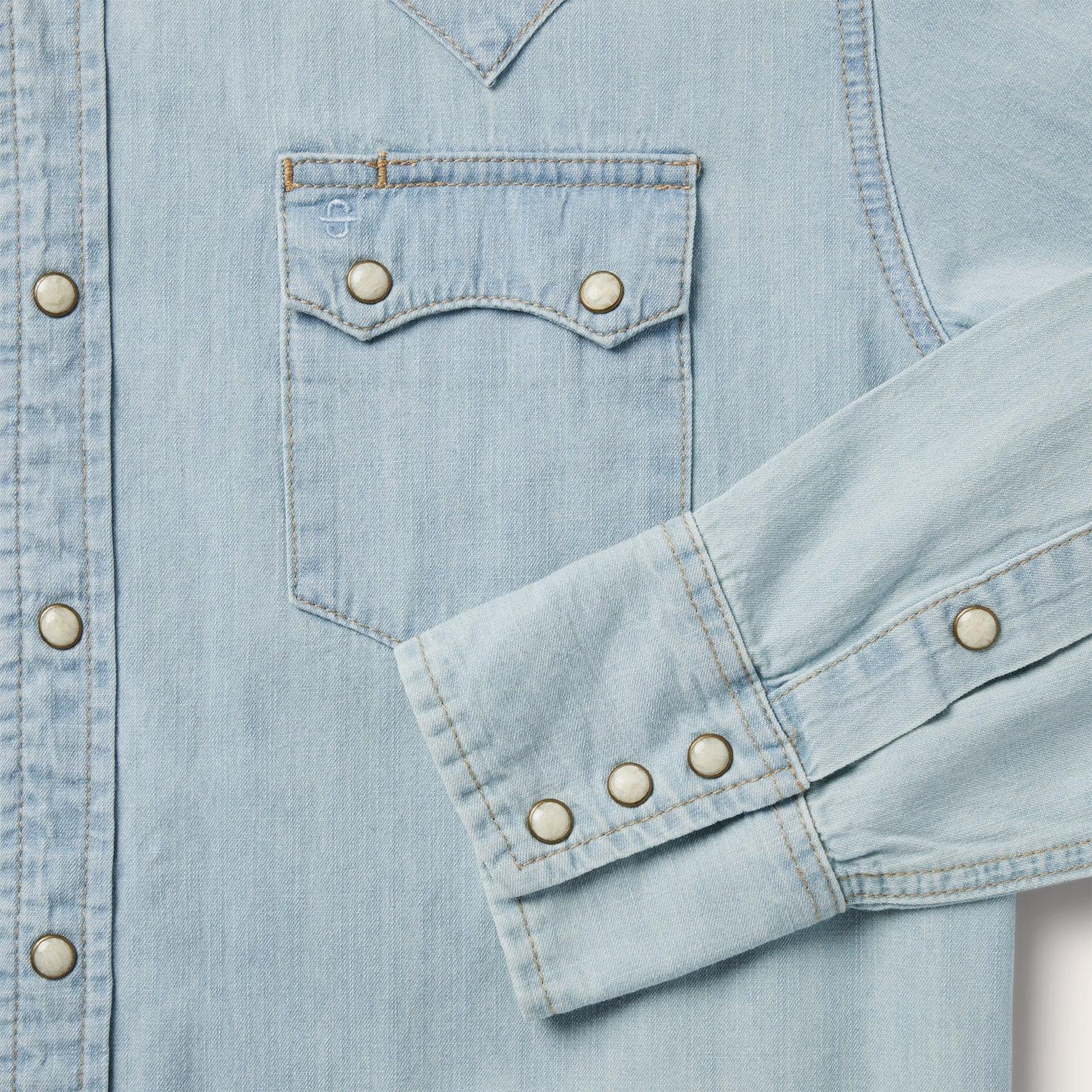 Stetson Light Blue Denim Western Shirt - Stetson