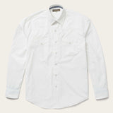Stetson Classic Solid Snap Poplin Shirt In Optic White - Stetson - Flyclothing LLC