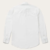 Stetson Classic Solid Snap Poplin Shirt In Optic White - Stetson