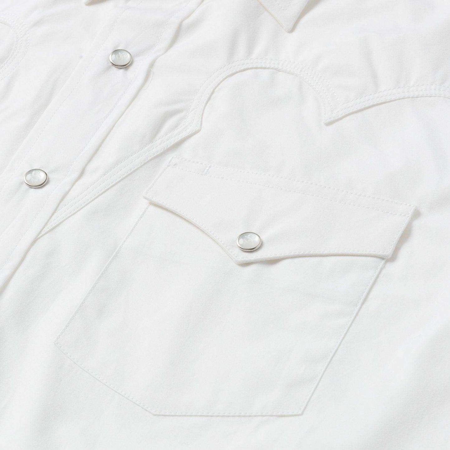 Stetson Classic Solid Snap Poplin Shirt In Optic White - Stetson - Flyclothing LLC