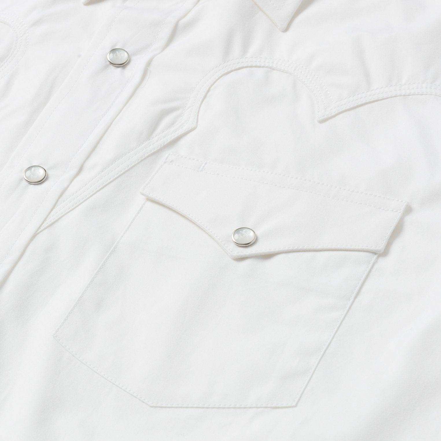 Stetson Classic Solid Snap Poplin Shirt In Optic White - Stetson - Flyclothing LLC