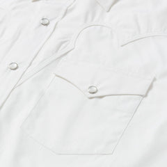 Stetson Classic Solid Snap Poplin Shirt In Optic White